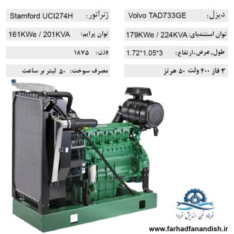 دیزل ژنراتور ولوو TAD733GE-265KVA